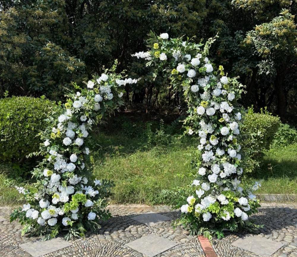 Ships from USA /Wedding Archway with Spring Flowers | Rustic Boho Wedding Backdrop | Ceremony Floral Arch | Party Decoration（6Ft+7Ft）
