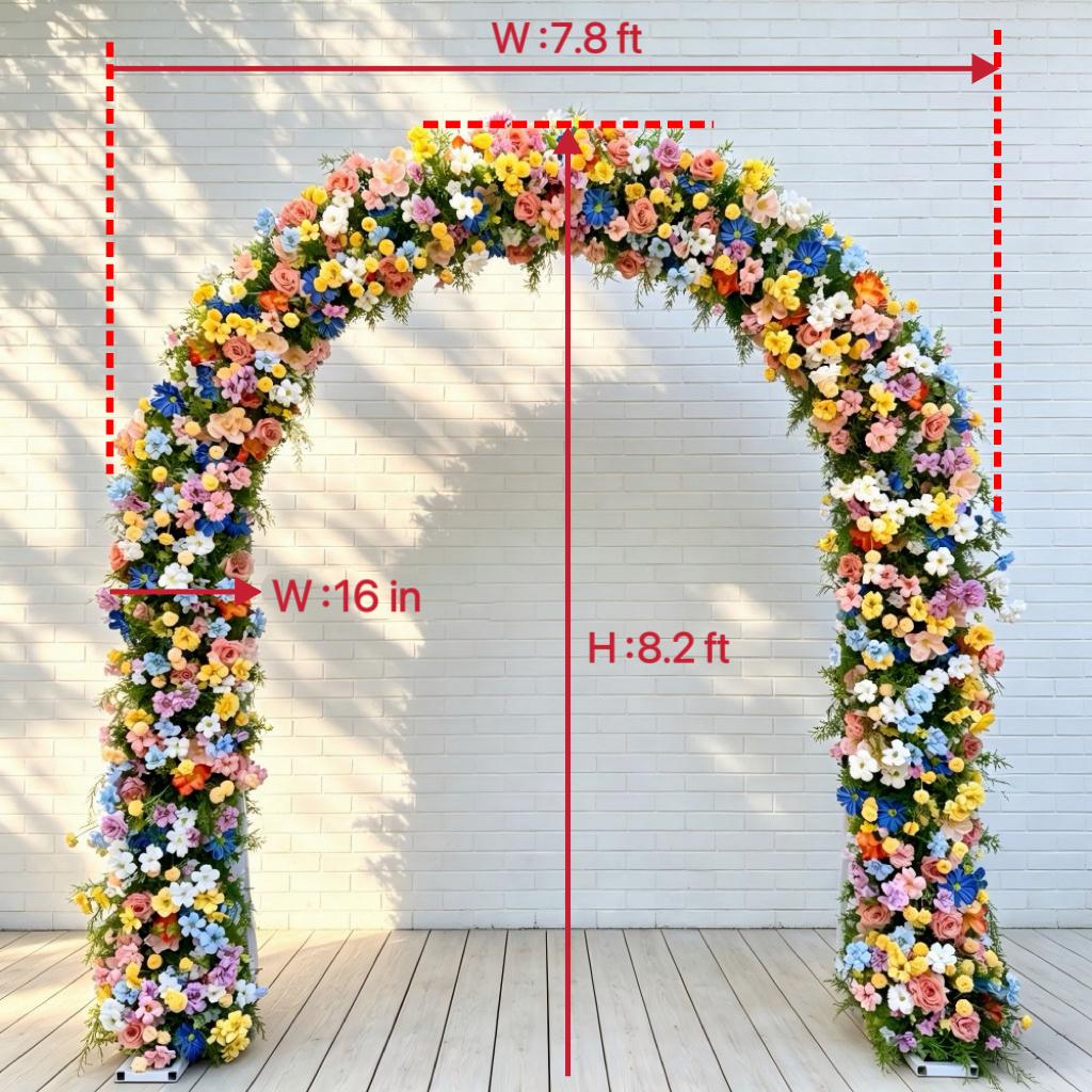 7.5FT---Wildflower Waterfall Flower Garland, Cascading Wedding Table Flowers, Sweetheart Table Decor, Wedding Reception Decor