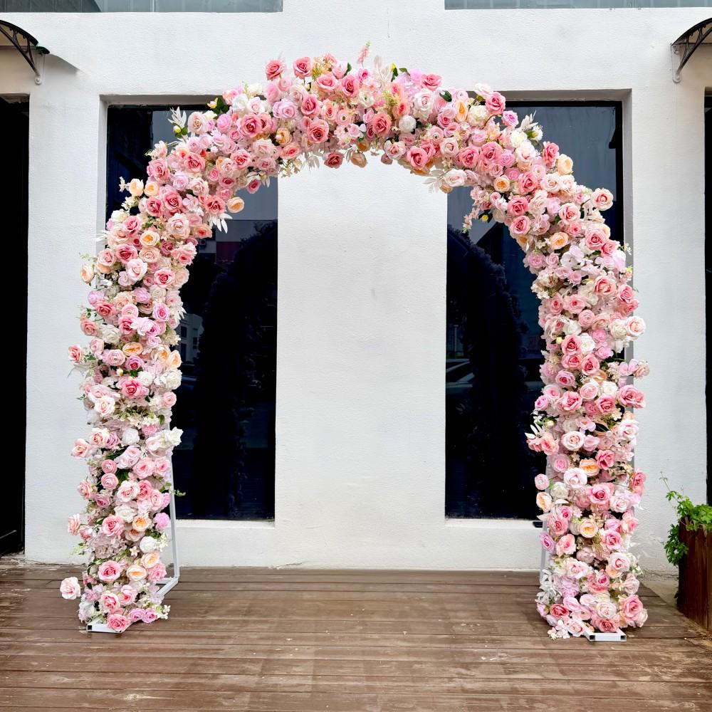 7.5FT/Pink Waterfall Flower Garland, Blush Rose Wedding Table Decor, Cascading Floral Swag, Sweetheart Table Flower, Wedding Reception Decor