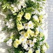 Ships from USA---7.2Ft Forest-Inspired Bull Horn Wedding Arch Flowers, Artificial Floral Row Arrangement for Event Backdrop Decoration