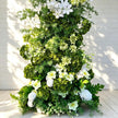 Ships from USA---7.2Ft Forest-Inspired Bull Horn Wedding Arch Flowers, Artificial Floral Row Arrangement for Event Backdrop Decoration