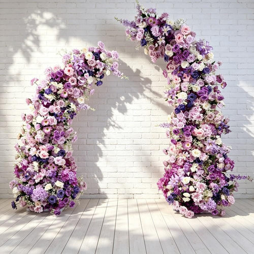 50% Off /Lavender Purple Rose Wedding Arch Flowers – Artificial Floral Archway Décor, Flower Row Arrangement for Wedding, Party & Even