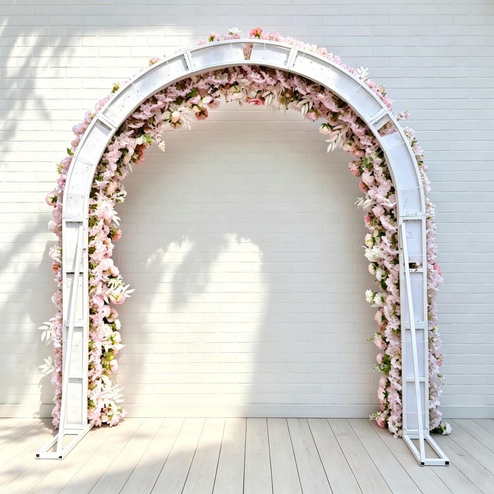 Ships from USA/8.2+7.8FT Blush Pink Rose Wedding Arch Flowers, Artificial Floral Runner, Table Centerpiece & Flower Row Décor for Parties