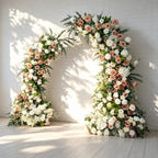 Ships from USA /Sunset Terracotta Bull Horn Wedding Arch Flowers, Pastoral Floral Arrangement for Ceremony Columns & Party Backdrop Décor