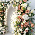 Ships from USA /Sunset Terracotta Bull Horn Wedding Arch Flowers, Pastoral Floral Arrangement for Ceremony Columns & Party Backdrop Décor