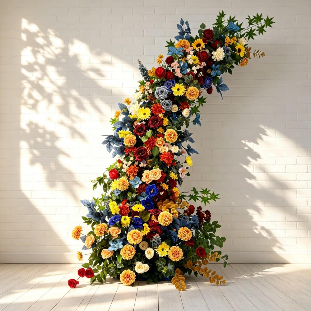 Ships from USA/Wildflower-Inspired Spring and Summer Wedding Arch Décor.Wedding Archway Artificial  Rose  Archway,Flower Row Arrrangement