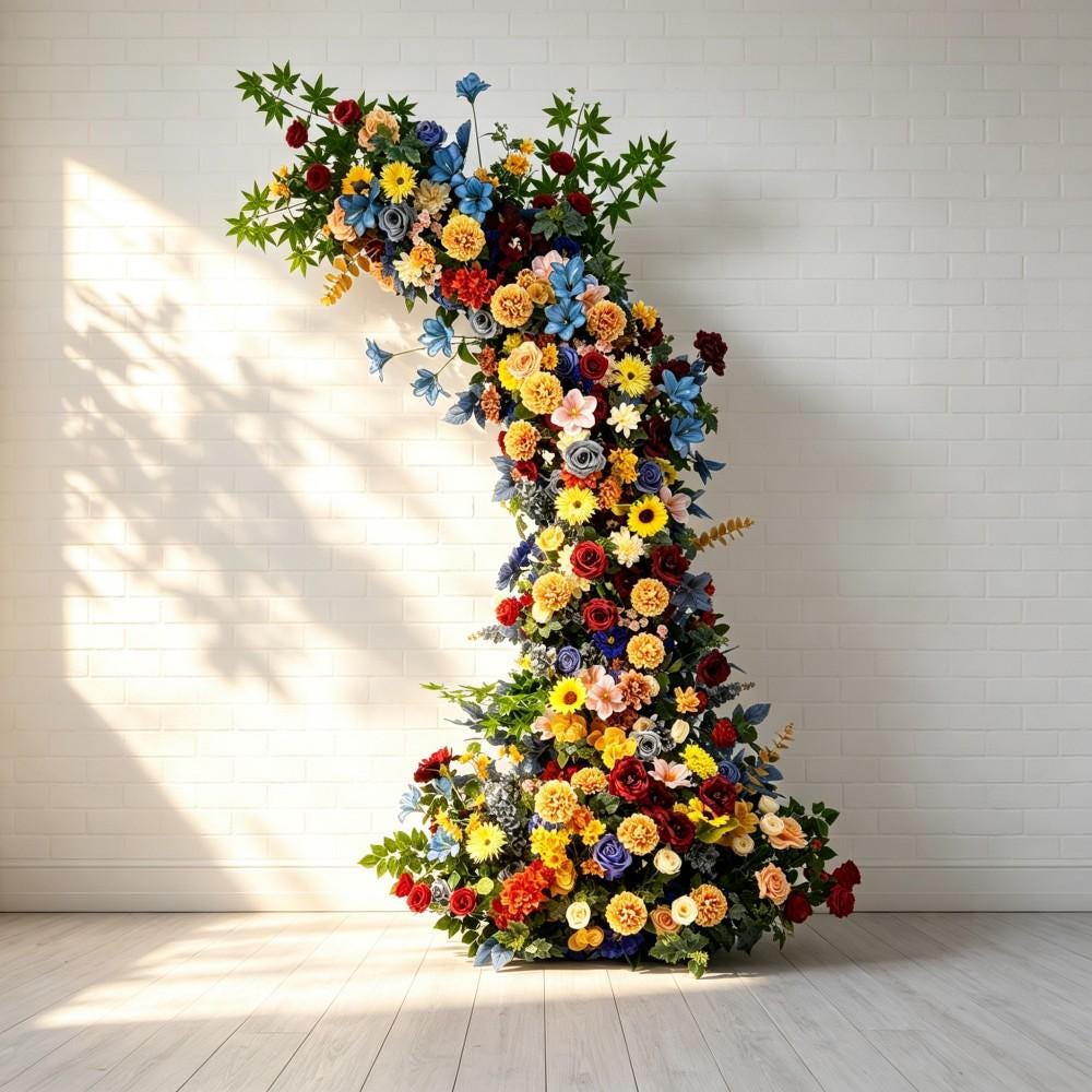 Ships from USA/Wildflower-Inspired Spring and Summer Wedding Arch Décor.Wedding Archway Artificial  Rose  Archway,Flower Row Arrrangement
