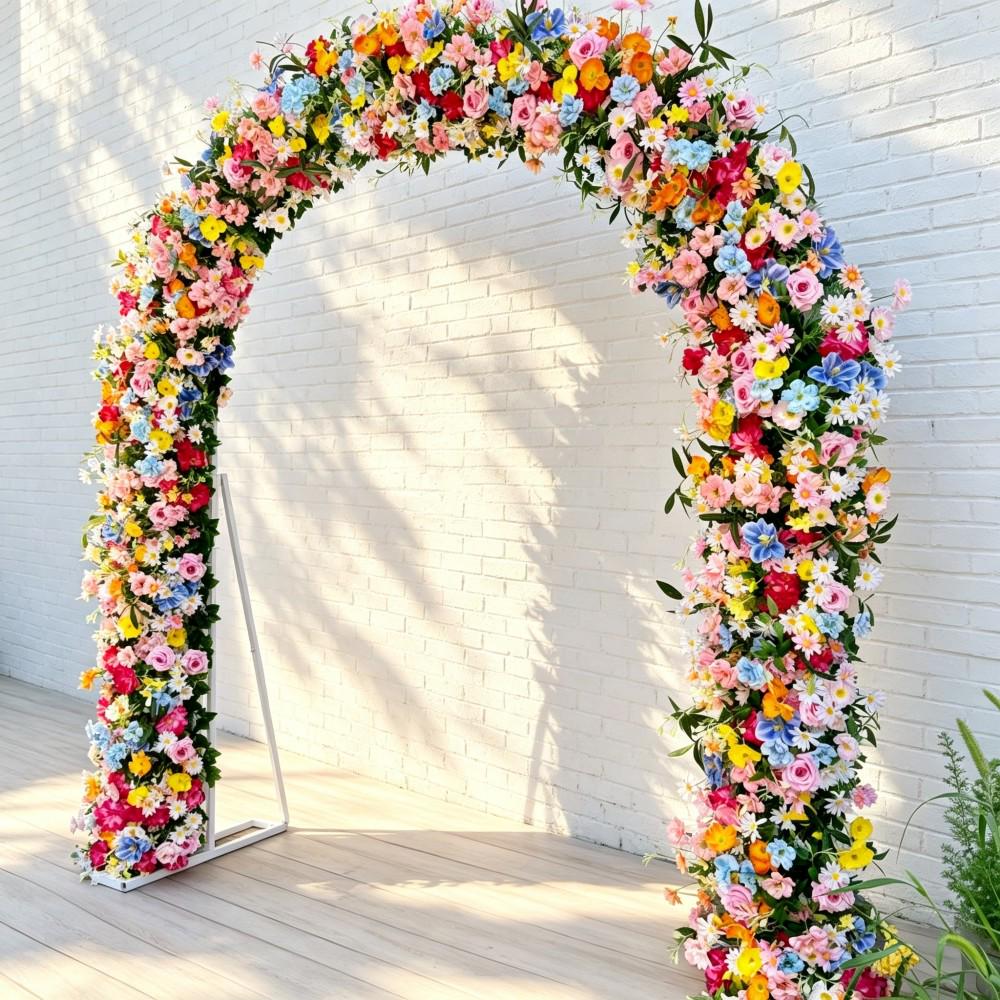 Ships from USA/8.2+7.8FT Wildflower-Inspired Wedding Flowers, Artificial Floral Table Runner, Rustic Flower Row Arrangement for Party  Décor