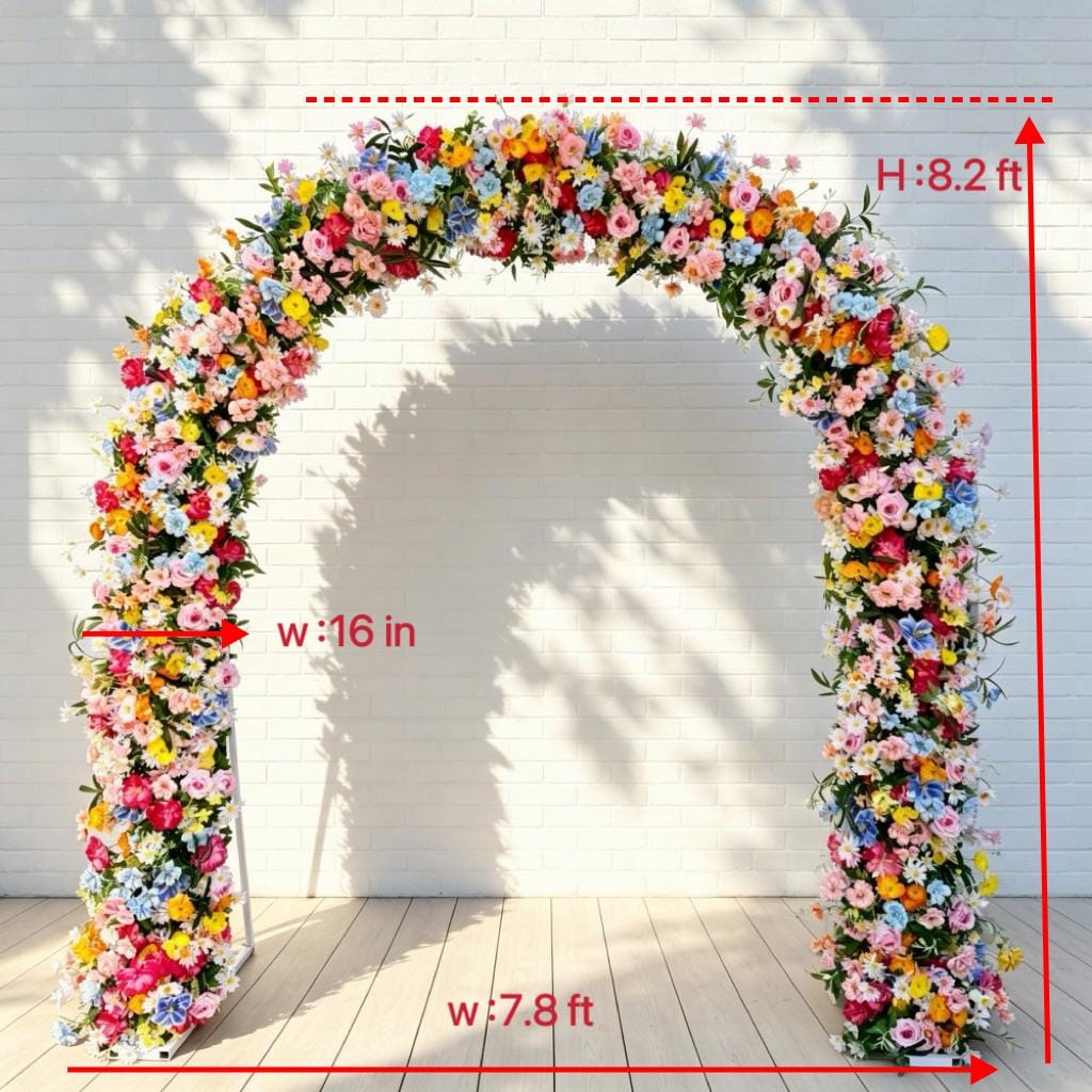 Ships from USA/8.2+7.8FT Wildflower-Inspired Wedding Flowers, Artificial Floral Table Runner, Rustic Flower Row Arrangement for Party  Décor