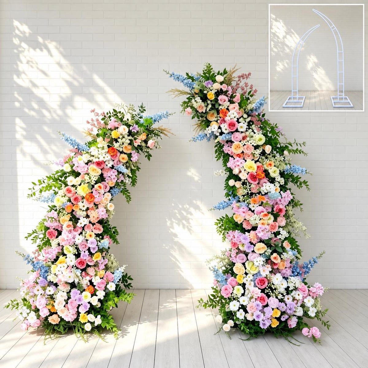 Ships from USA/Wildflower-Inspired Spring and Summer Wedding Arch Décor.Wedding Archway Artificial  Rose  Archway,Flower Row Arrrangement