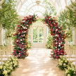 Ships from Houston / 7.2Ft Wedding Arch Retro Style Artificial Flowers –Rustic Floral Row Arrangement for Wedding Pillars, Party Home Décor