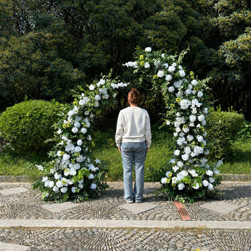 Ships from USA /Wedding Archway with Spring Flowers | Rustic Boho Wedding Backdrop | Ceremony Floral Arch | Party Decoration（6Ft+7Ft）