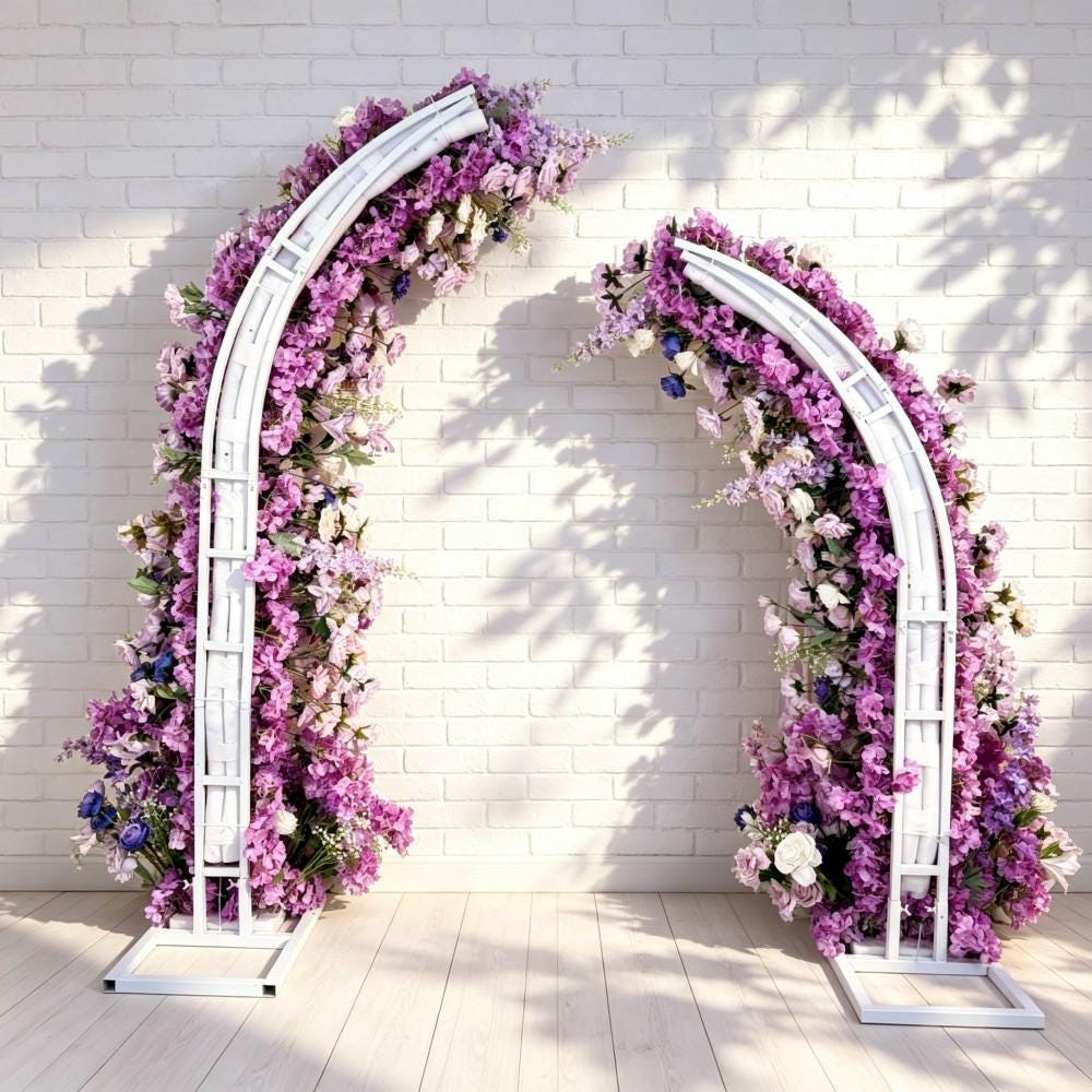 50% Off /Lavender Purple Rose Wedding Arch Flowers – Artificial Floral Archway Décor, Flower Row Arrangement for Wedding, Party & Even