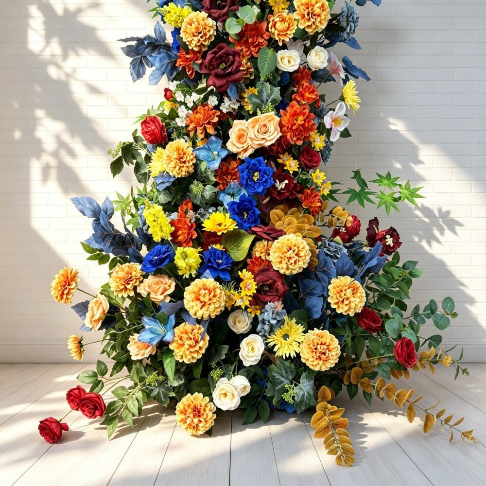 Ships from USA/Wildflower-Inspired Spring and Summer Wedding Arch Décor.Wedding Archway Artificial  Rose  Archway,Flower Row Arrrangement