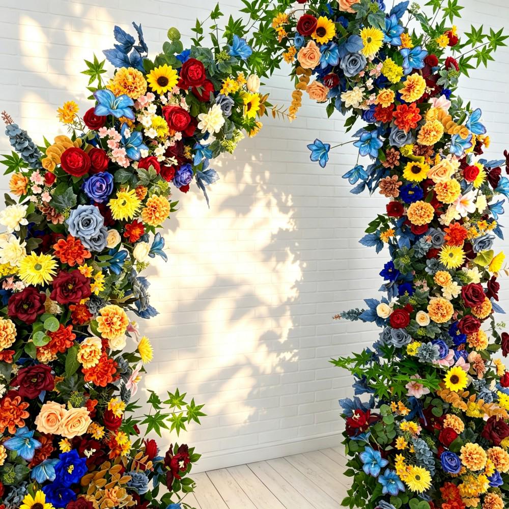 Ships from USA/Wildflower-Inspired Spring and Summer Wedding Arch Décor.Wedding Archway Artificial  Rose  Archway,Flower Row Arrrangement