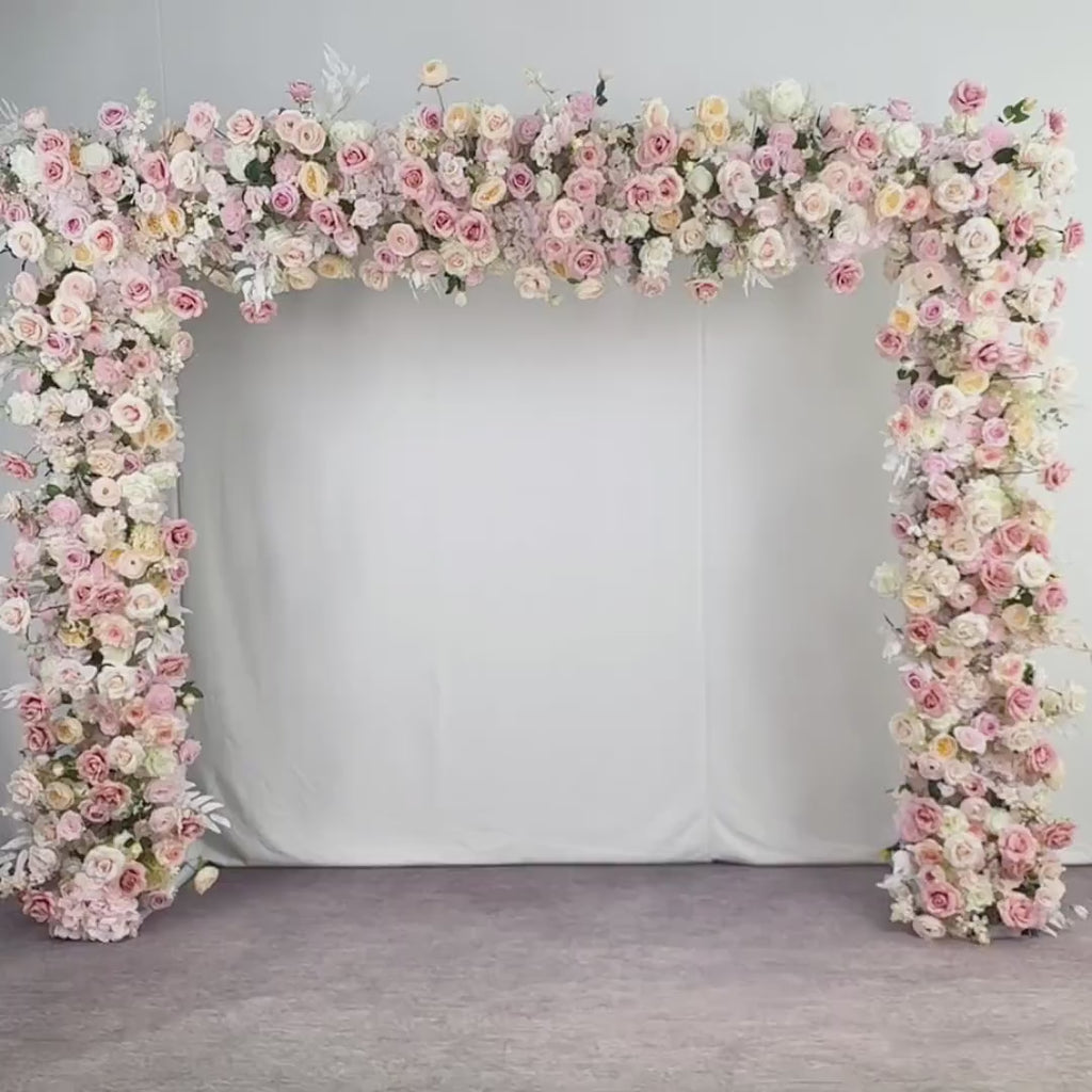 Blush Pink Rose & Wildflower Garland: Wedding Table Centerpiece