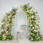 Wildflower Wedding Arch: Artificial Rose & Hydrangea Floral Arrangement