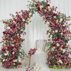 US Seller---Wedding Arch Retro Style Artificial Flowers –Rustic Floral Row Arrangement for Wedding Pillars