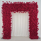W8Ft x H8.53Ft Rollable Artificial Red Rose Arch Wedding Decoration, Flower Arch Wedding, Backdrop Flower Archway Party Decor for Events
