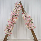 US Seller | Blush Pink Rose Wedding Arch Flowers, Artificial Floral Runner, Table Centerpiece & Flower Row Décor for Parties  Events