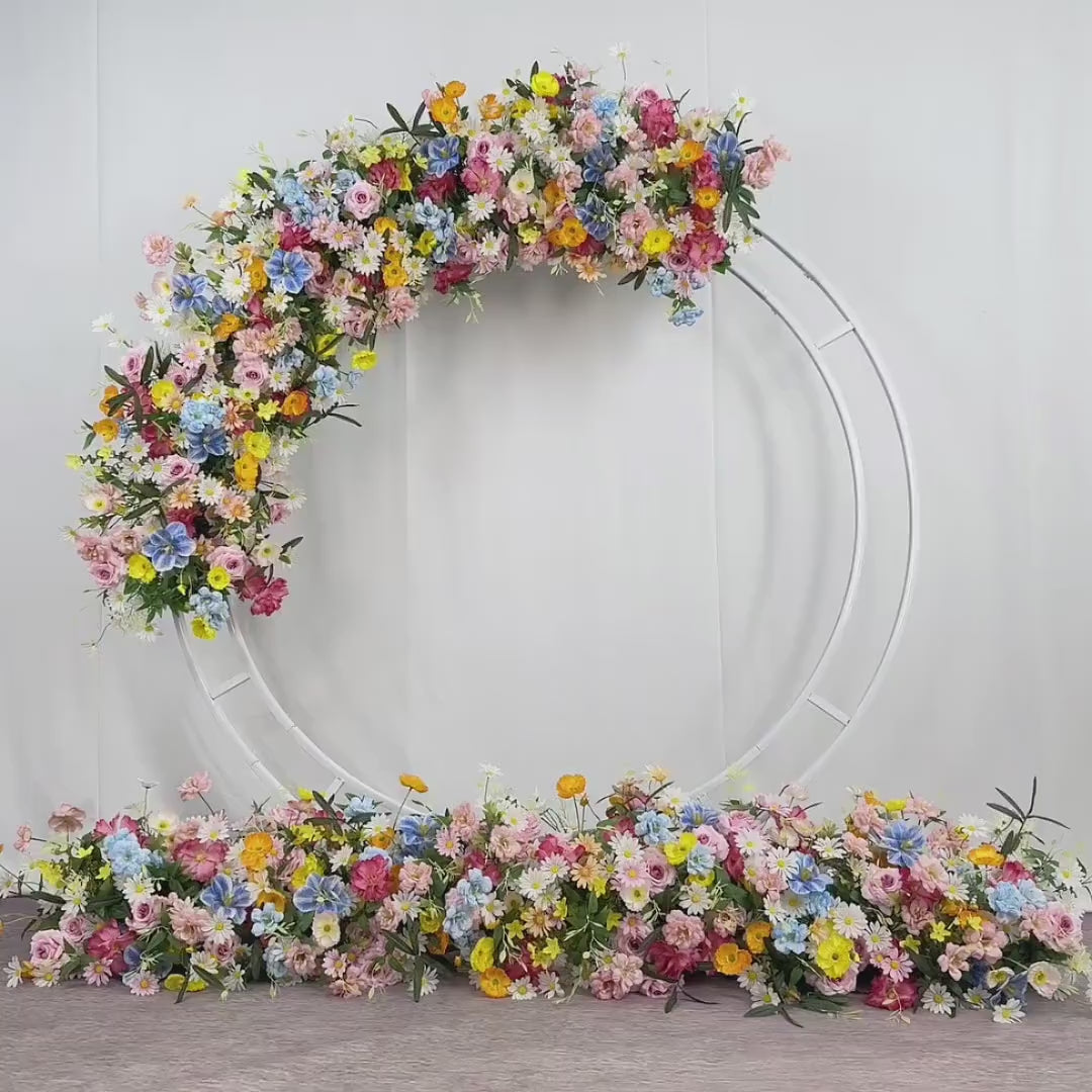 US Seller ---Wildflower-Inspired Spring Wedding Artificial Floral, Table Flower Runner, Rustic Flower Row Arrangement,Party Stage and  Décor