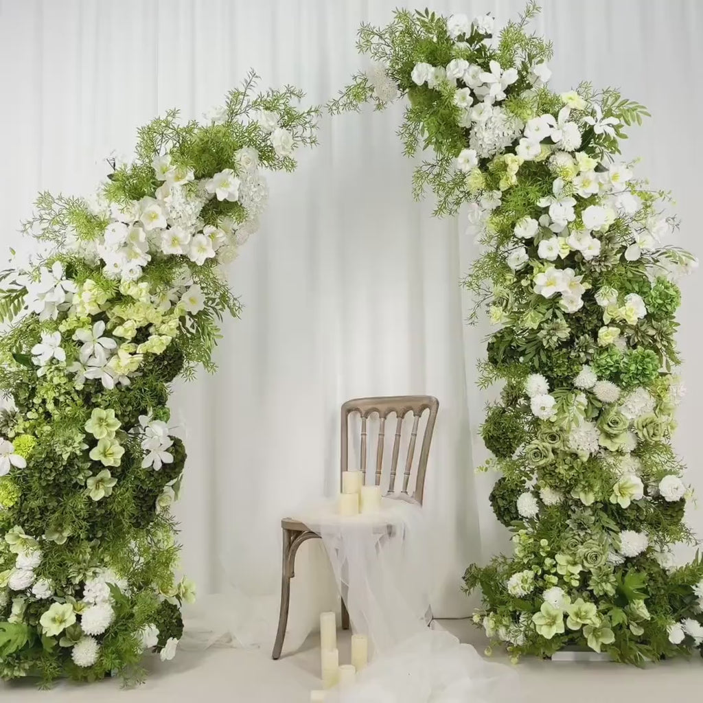 DIY Wedding Flower Arch: Silk Floral Row Arrangement
