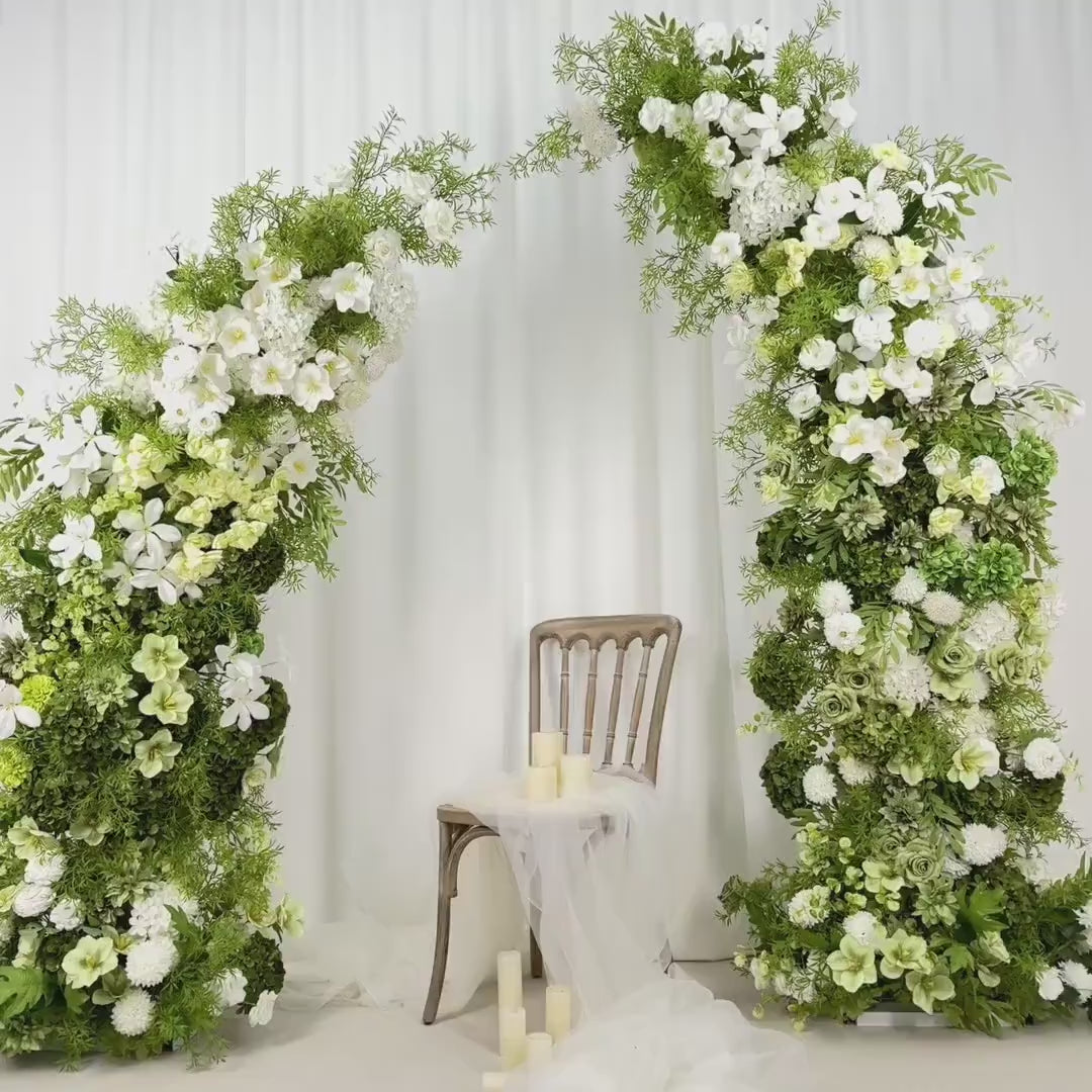DIY Wedding Flower Arch: Silk Floral Row Arrangement