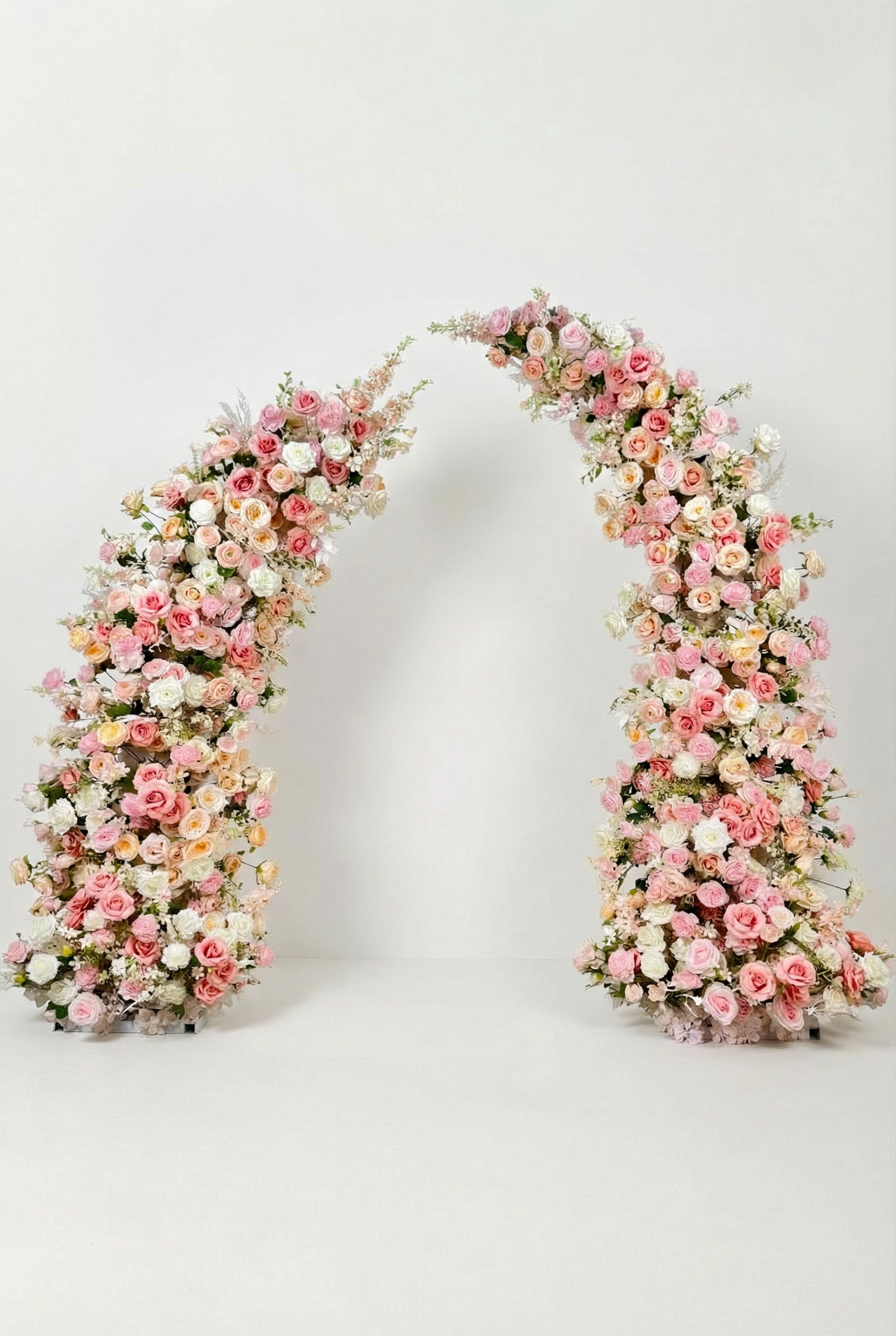 Blush Pink & Champagne Horn-shaped Arch
