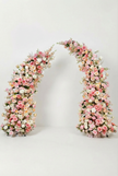 Blush Pink & Champagne Horn-shaped Arch