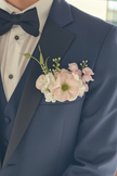 Peach Petal Whisper Boutonniere
