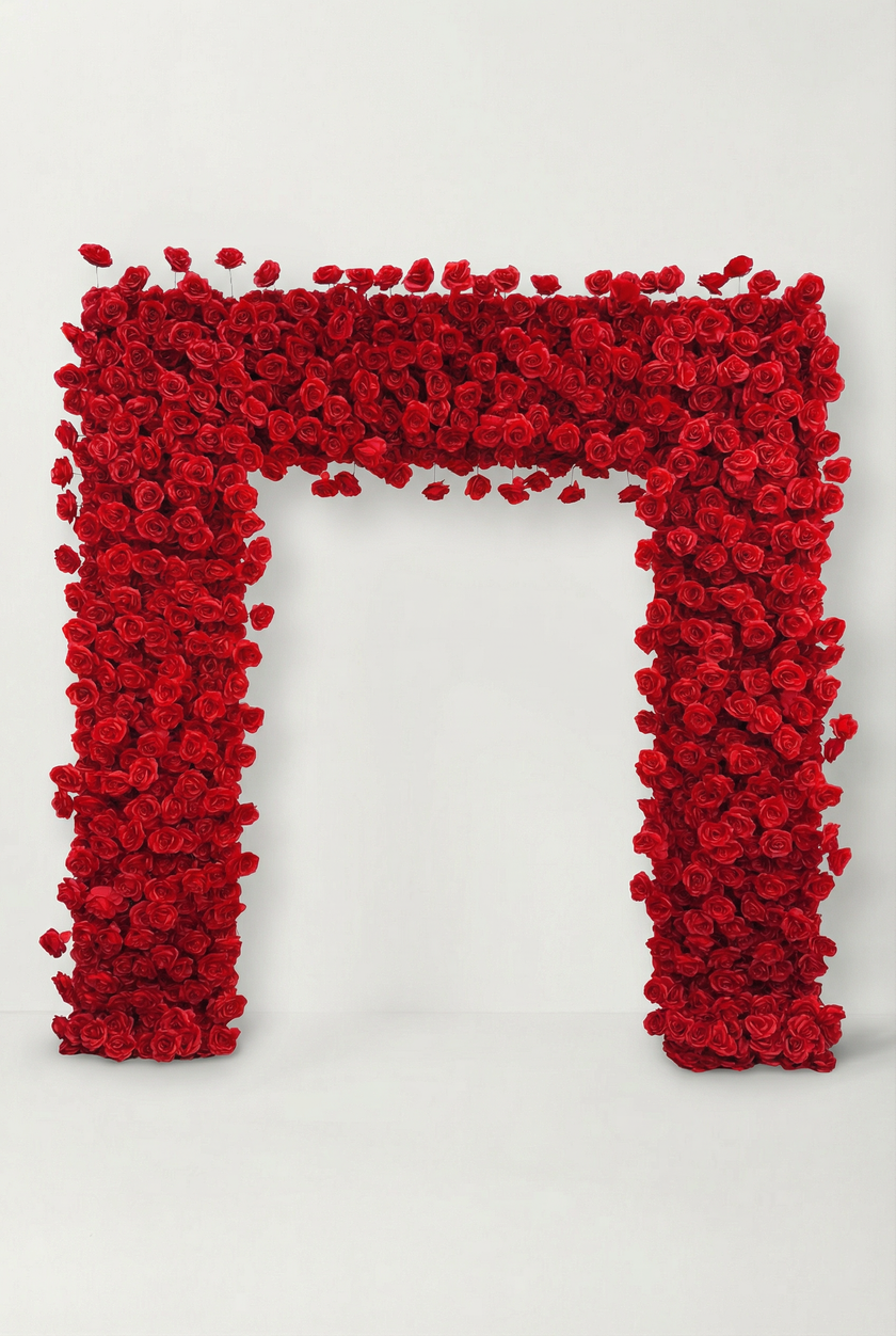 Red Rose Arch Wedding Decoration