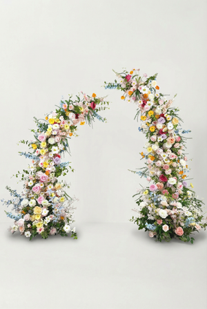 Pastel Spring Floral Wedding Arch Decor