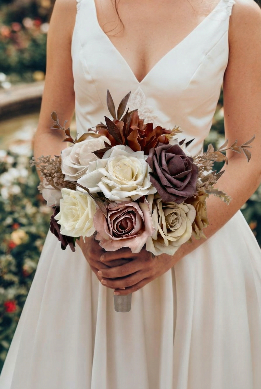 Autumn Terracotta Bridal  Bouquet