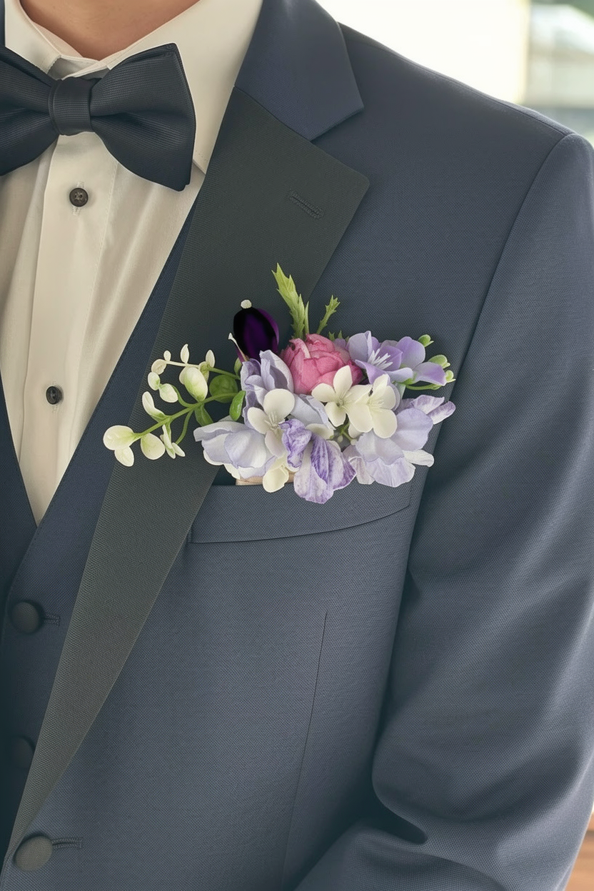 Mauve Haze Boutonniere