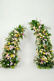 Artificial Rose & Hydrangea Wildflower Horn-Shaped Arches
