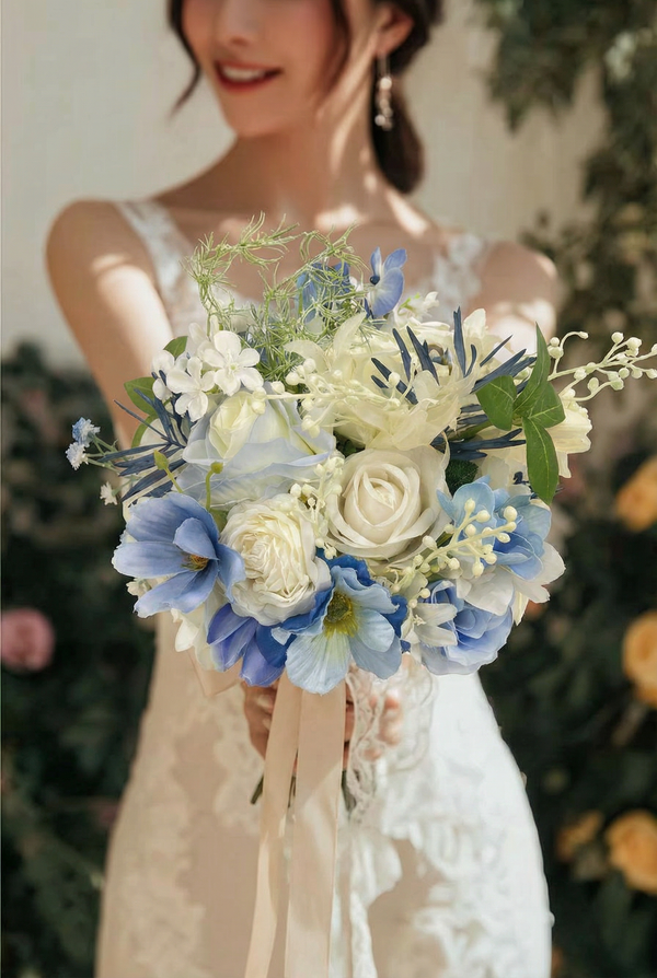 Sky Petal Bridal Bouquet