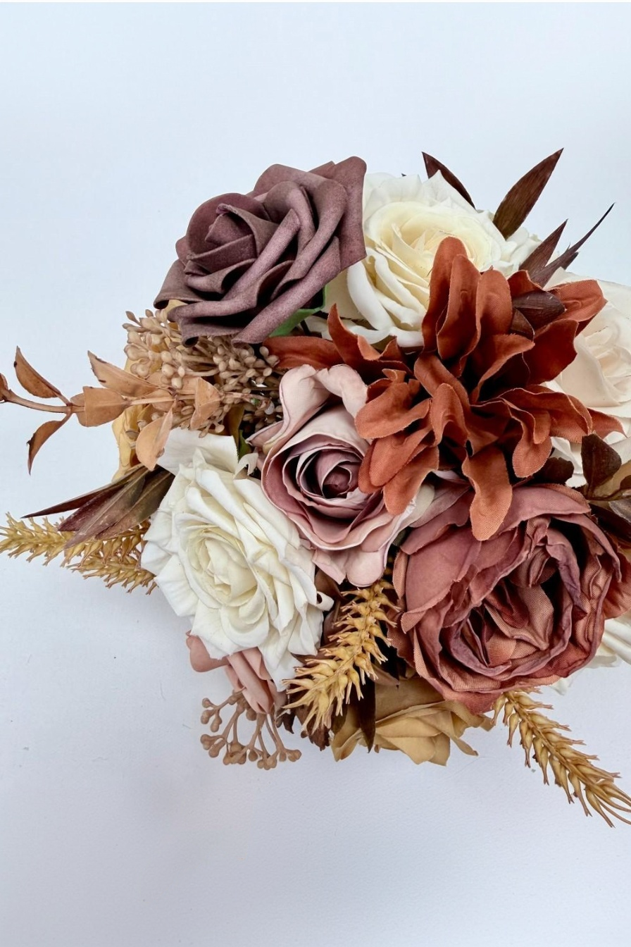 Autumn Terracotta Bridal  Bouquet
