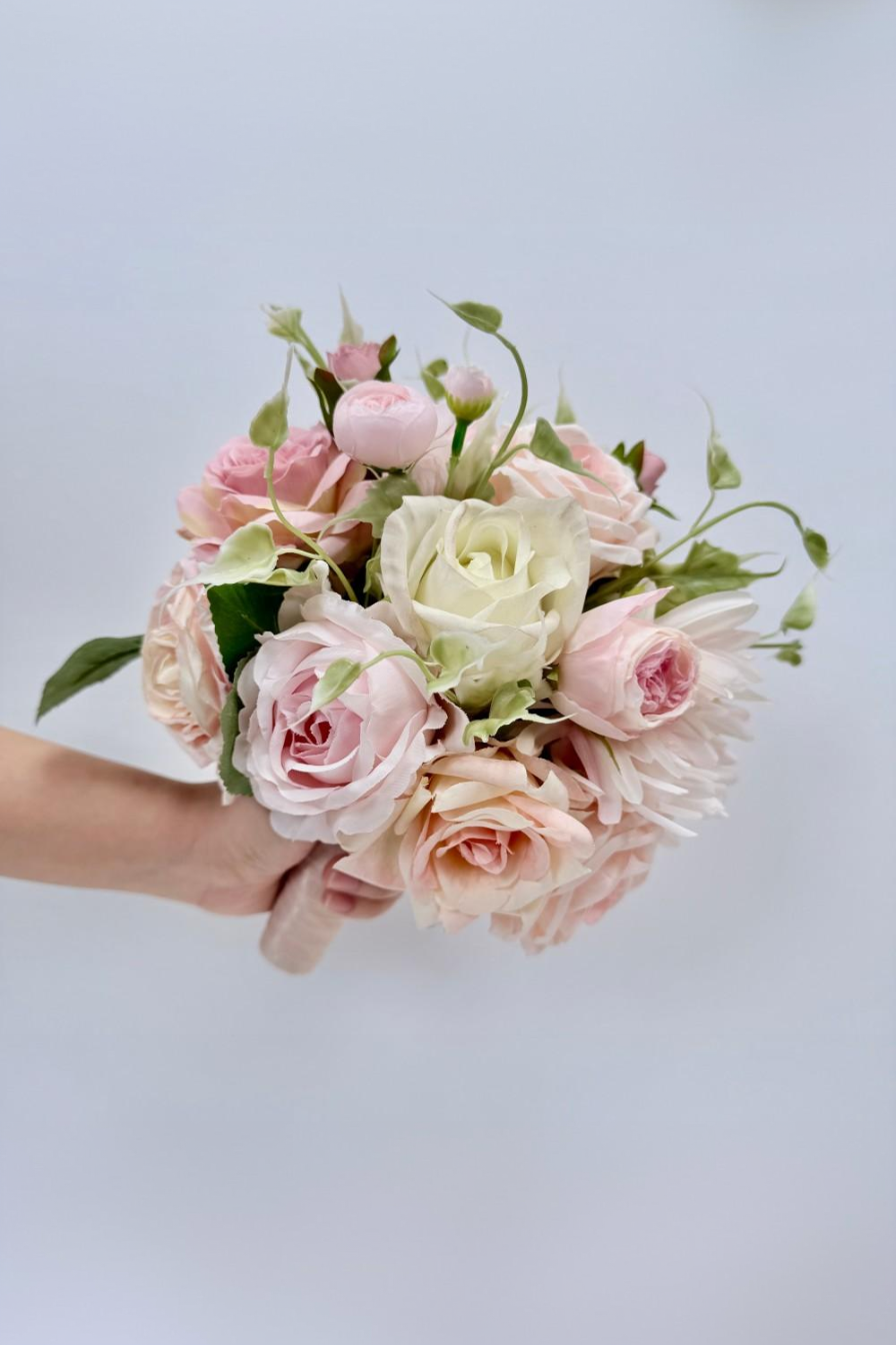 Peach Dahlia Bridal Bouquet