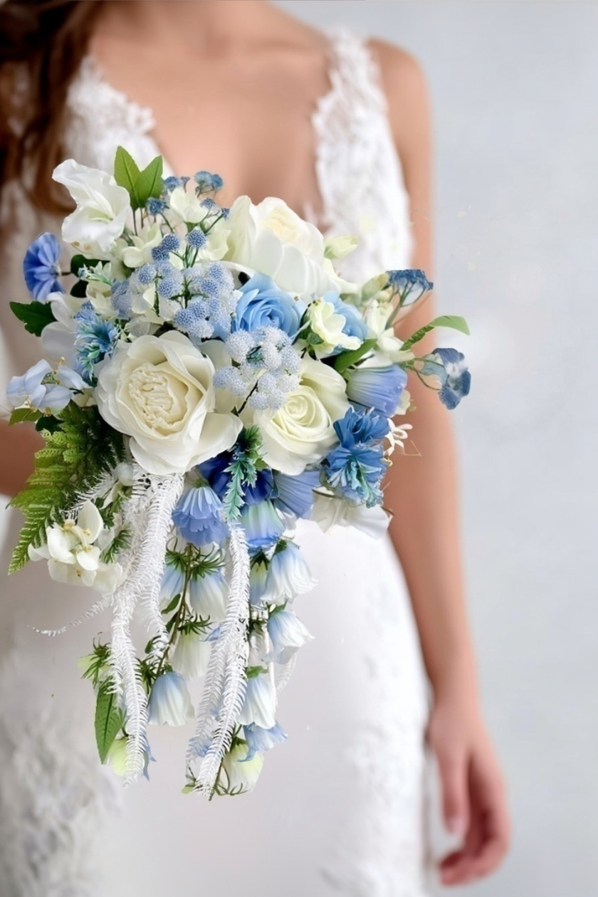 Azure Cascade Bridal Bouquet