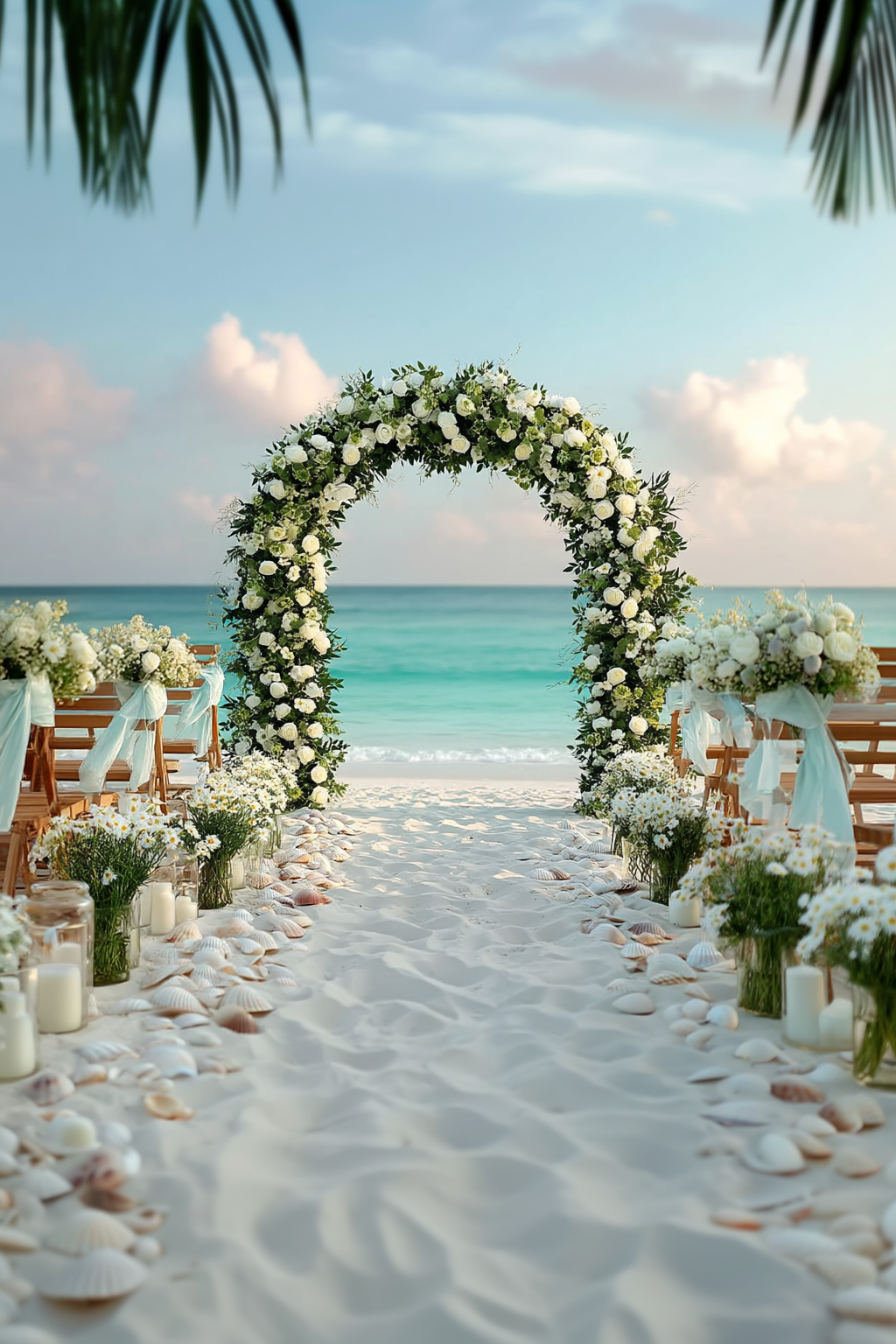 Minimalist Forest Rose Arch Garland for Weddings & Events