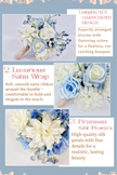 Frosted Blue Bloom Bridesmaid Bouquets