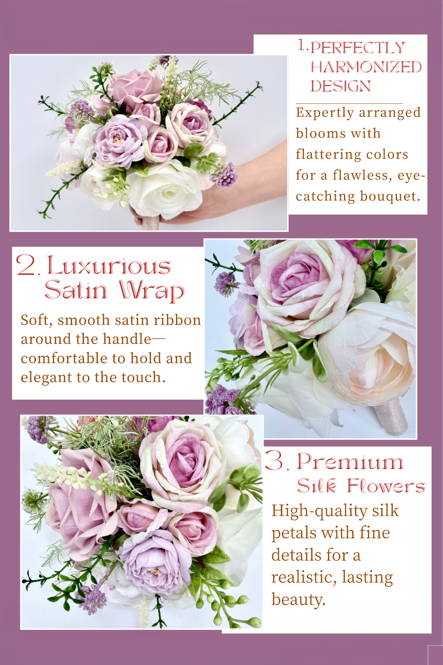 Lilac Haze Bridesmaid Bouquets