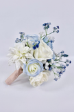 Frosted Blue Bloom Bridesmaid Bouquets