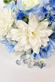 Frosted Blue Bloom Bridesmaid Bouquets