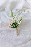 Peach Petal Whisper Boutonniere