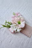 Peach Petal Whisper Boutonniere