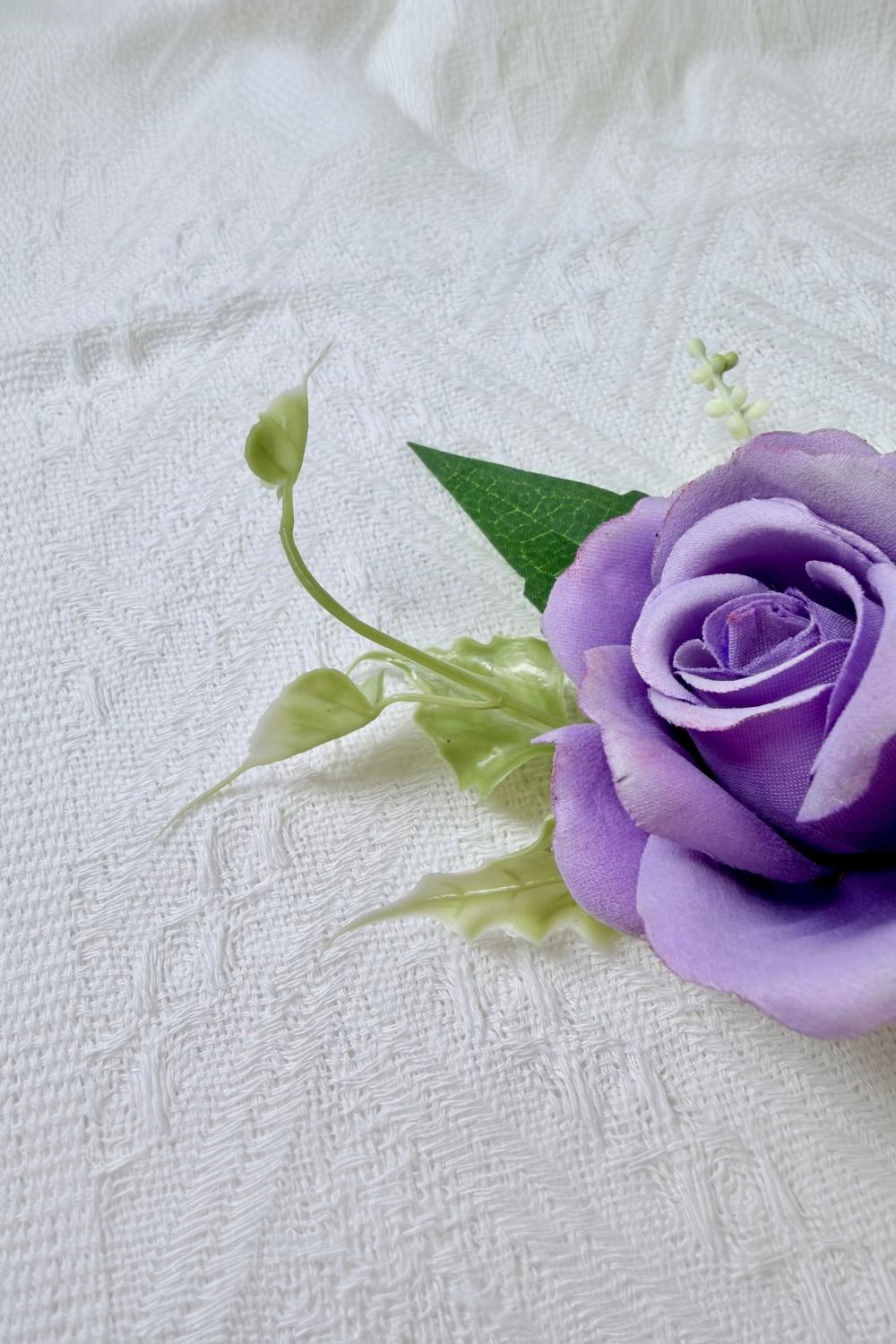Mauve Haze Boutonniere