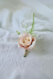 Peach Petal Whisper Boutonniere