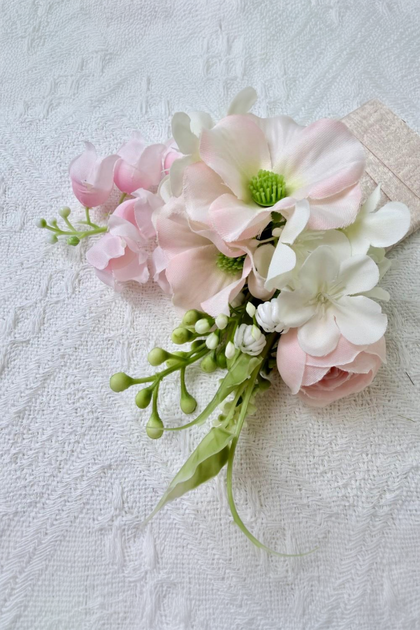 Peach Petal Whisper Boutonniere