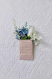 Frosted Blue Bloom Boutonniere